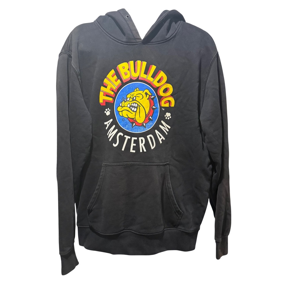 The Bulldog Amsterdam Mens Black XL Hoodie Graphic pullover heavyweight street